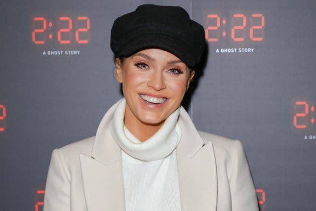 <p>Vicky Pattison attends the press night performance of "2:22 A Ghost Story" as it reopens at The Gielgud Theatre on December 10, 2021 in London</p>