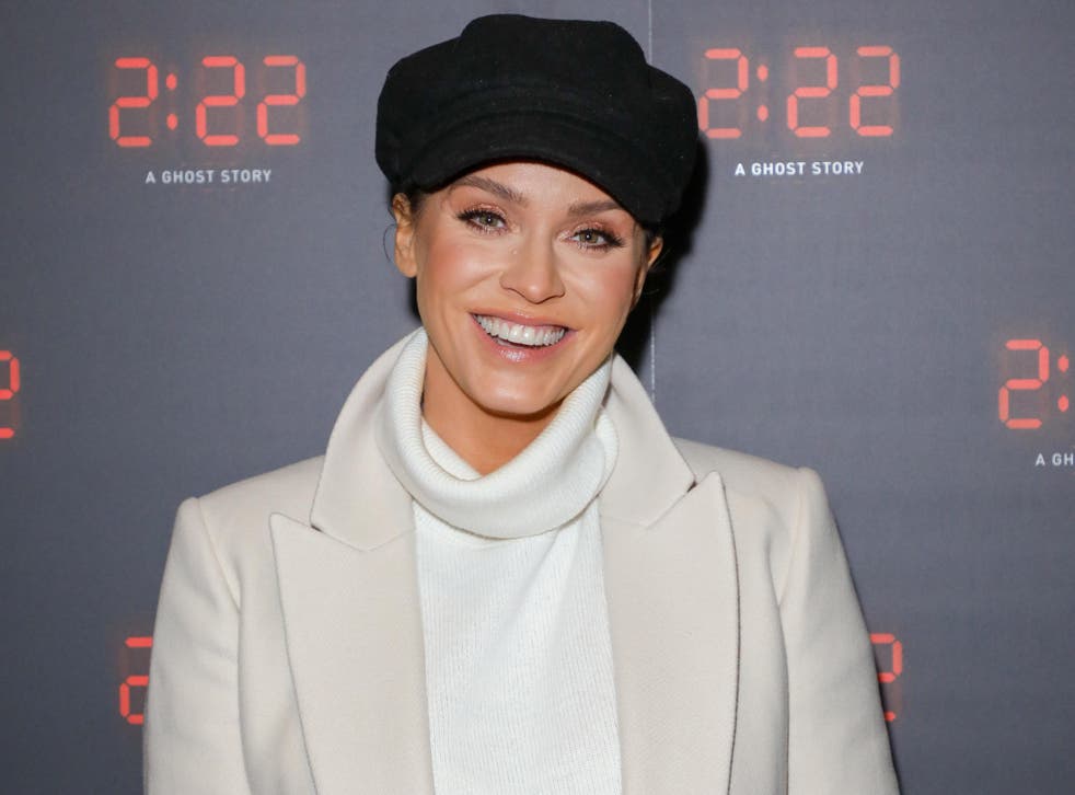 <p>Vicky Pattison attends the press night performance of "2:22 A Ghost Story" as it reopens at The Gielgud Theatre on December 10, 2021 in London</p>
