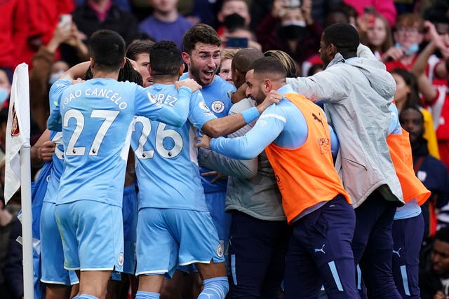 Manchester City extended their lead in the Premier League after Rodri grabbed a last-gasp winner at Arsenal (John Walton/PA)