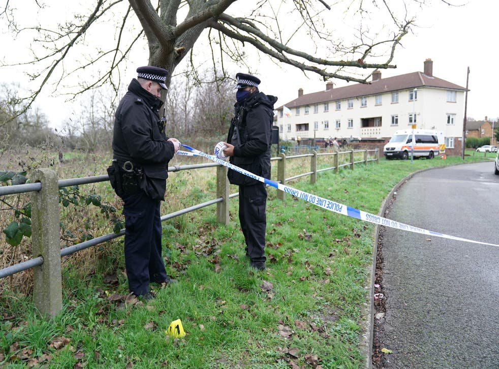 Police activity at Philpot’s Farm open space, close to Heather Lane in Yiewsley, Hillingdon, west London (Kirsty O’Connor/PA)