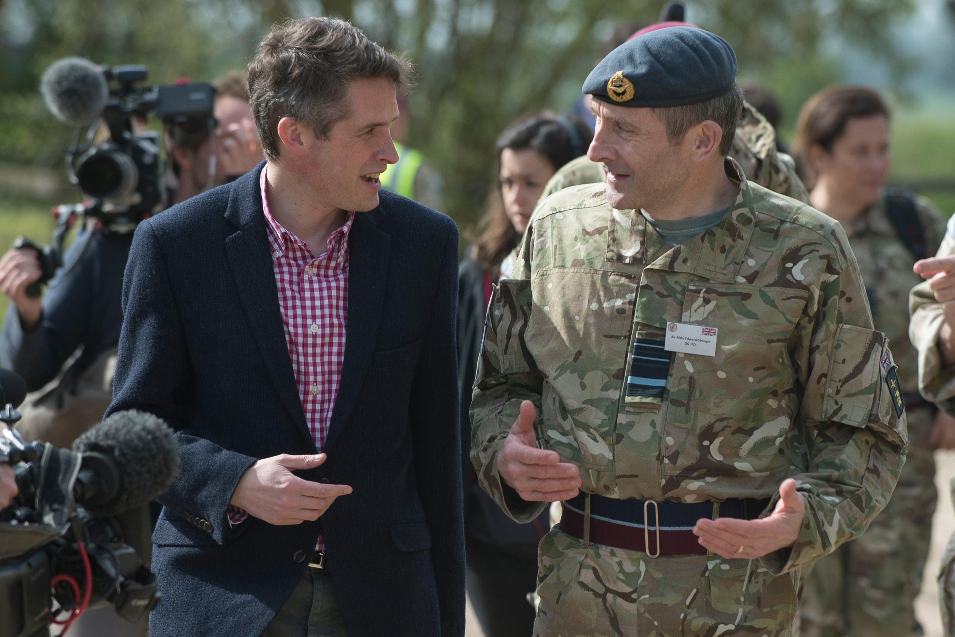 Edward Stringer, right, said the cyber attack had been damaging (Corporal Mark Larner RLC/MoD/PA)
