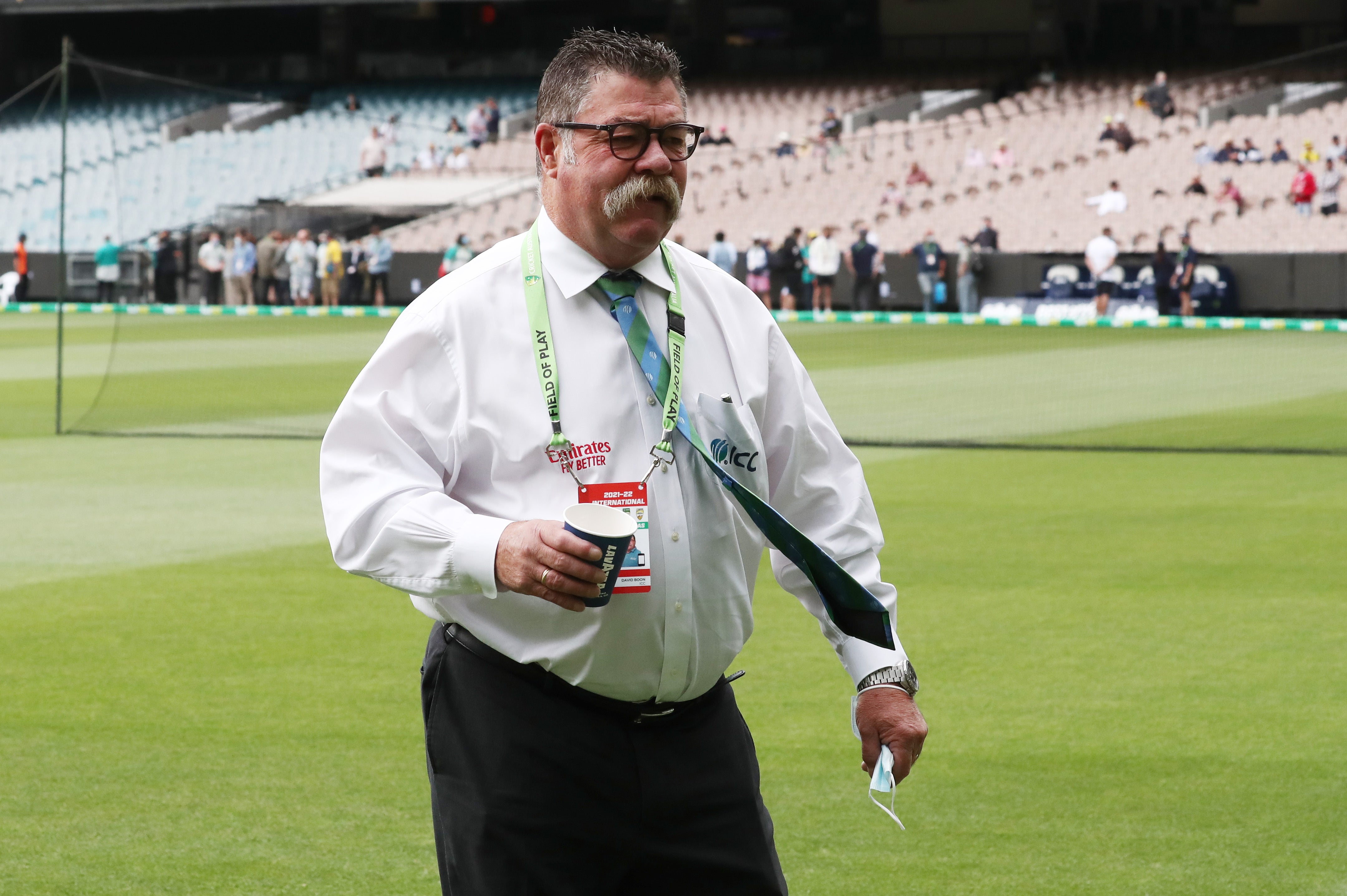 David Boon was replaced as match referee