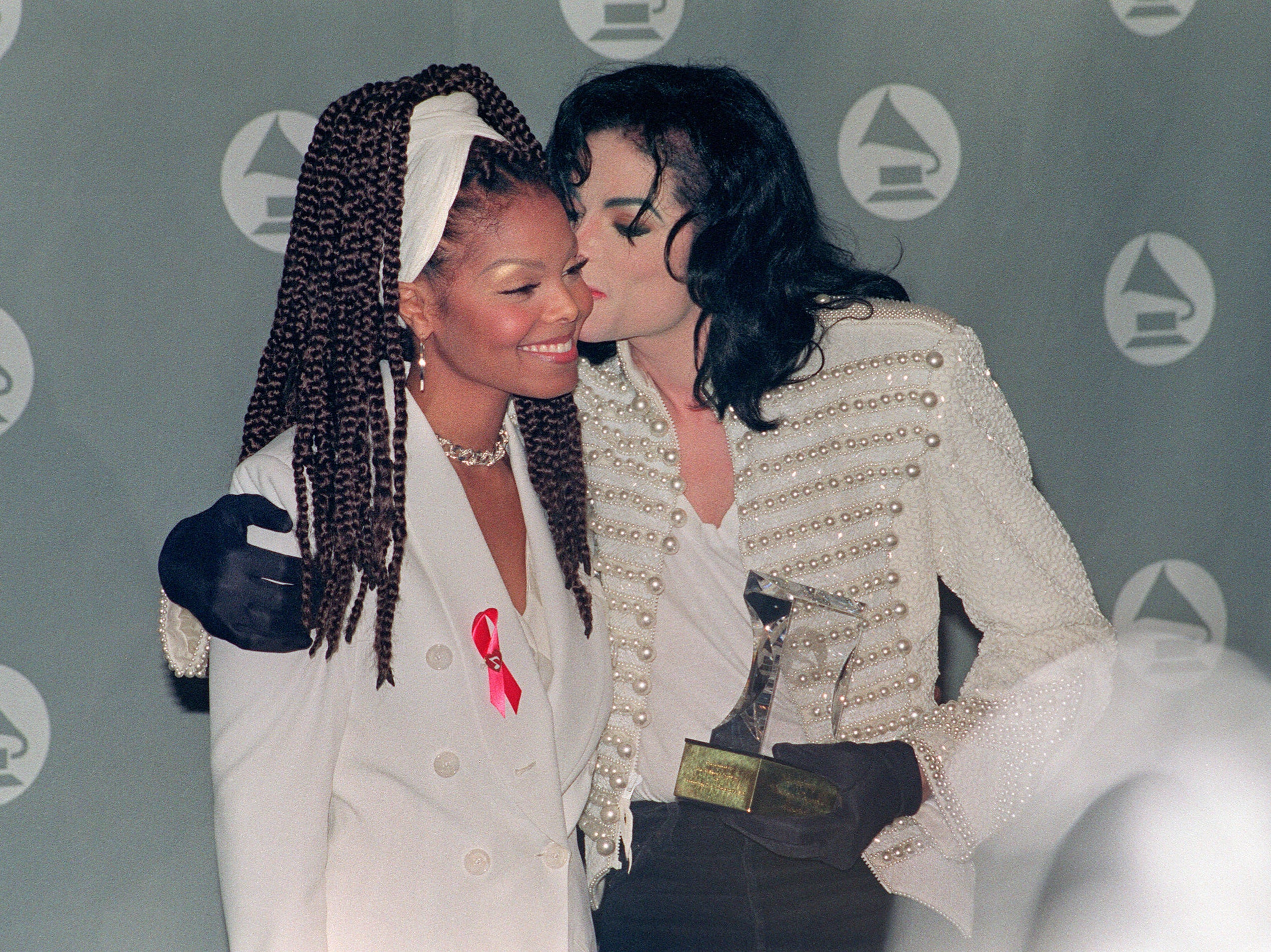 Siblings Janet Jackson and Michael Jackson in 1993