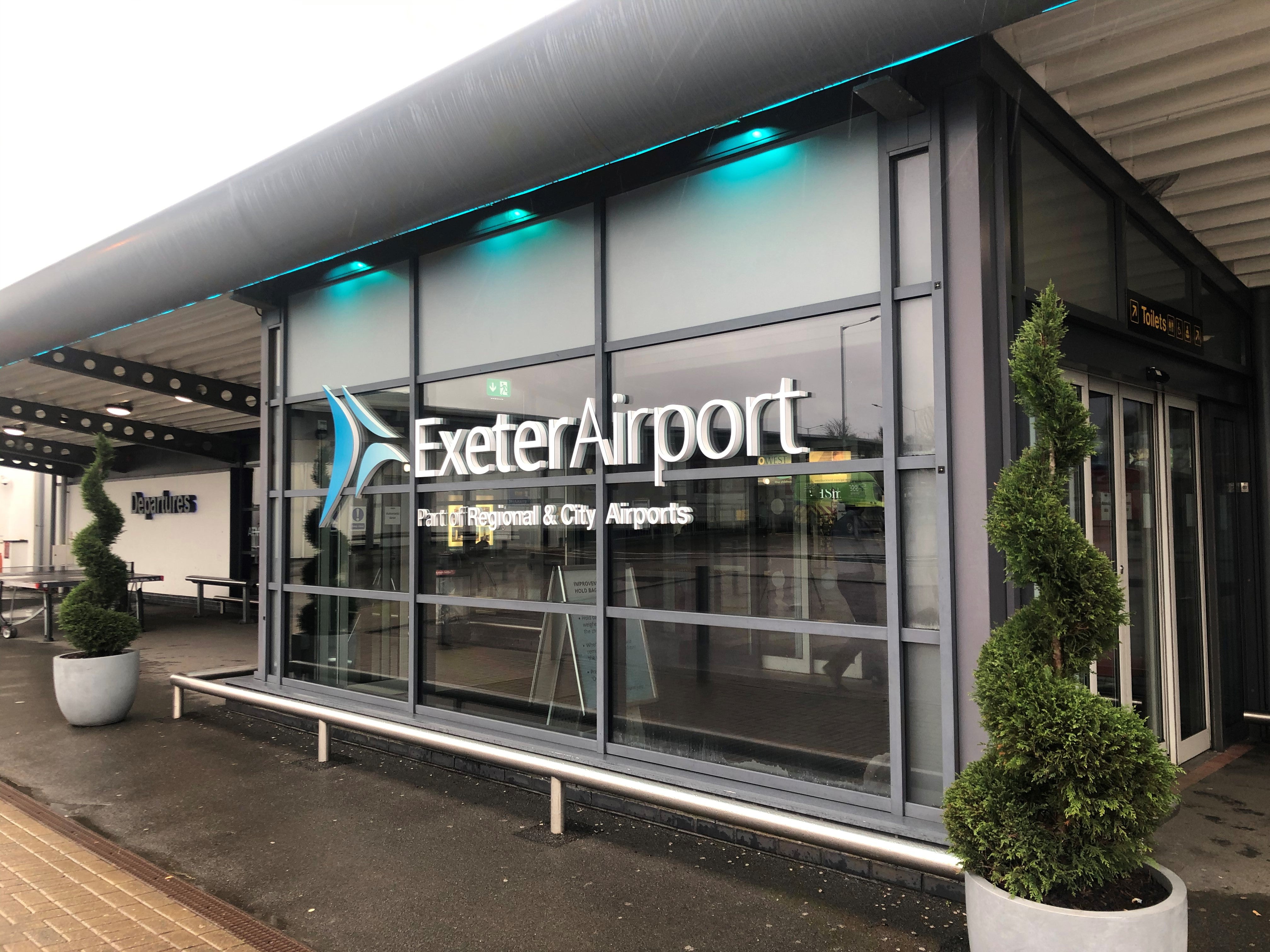 The plane emergency landed at Exeter Airport