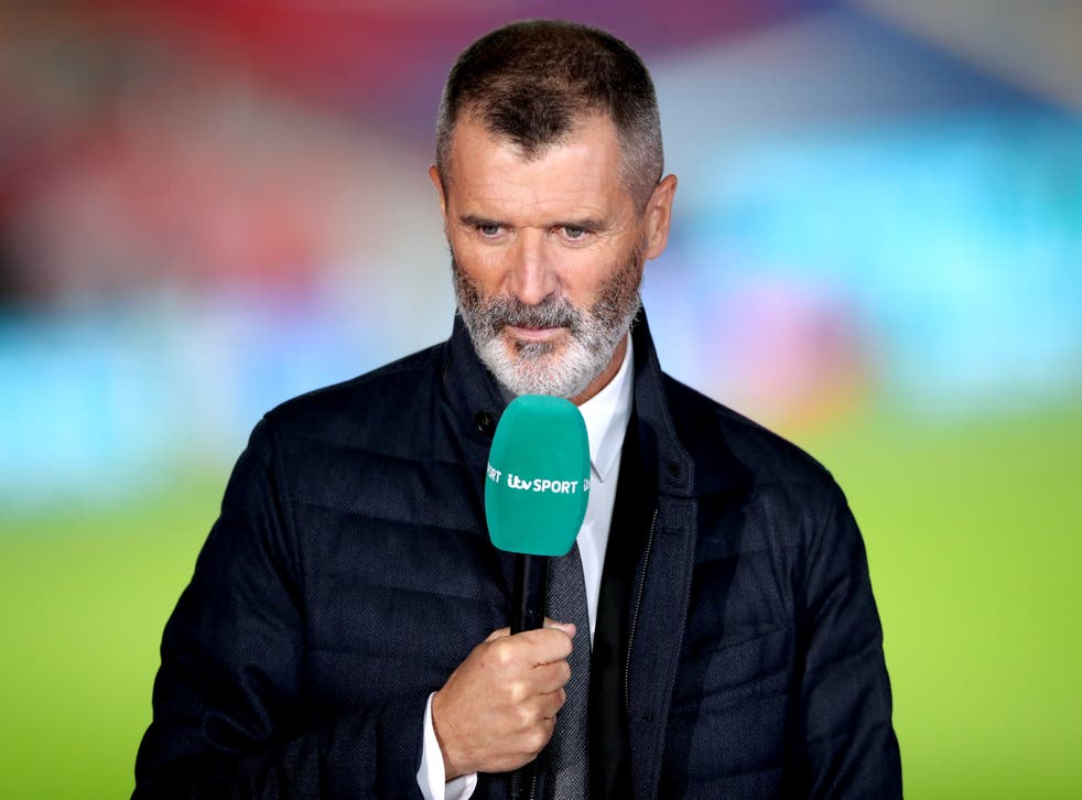Sports pundit Roy Keane discusses the final results of the match for ITV Sport at the end of the international friendly match at Wembley Stadium, London.