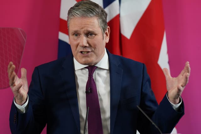 Sir Keir Starmer said he is not in favour of changing the law to decriminalise drugs following reports that London Mayor Sadiq Khan is planning to end the prosecution of young people caught with cannabis (Jacob King/PA)