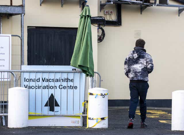 A vaccination centre in County Monaghan (Liam McBurney/PA)