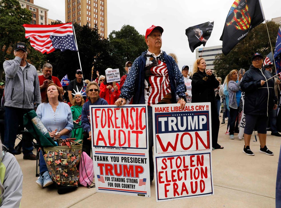 <p>File: Protesters call for a ‘forensic audit’ of the 2020 presidential election </p>