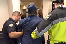 Florida activists, including disabled man, arrested for ‘trespass’ for trying to confront Ron DeSantis on Covid