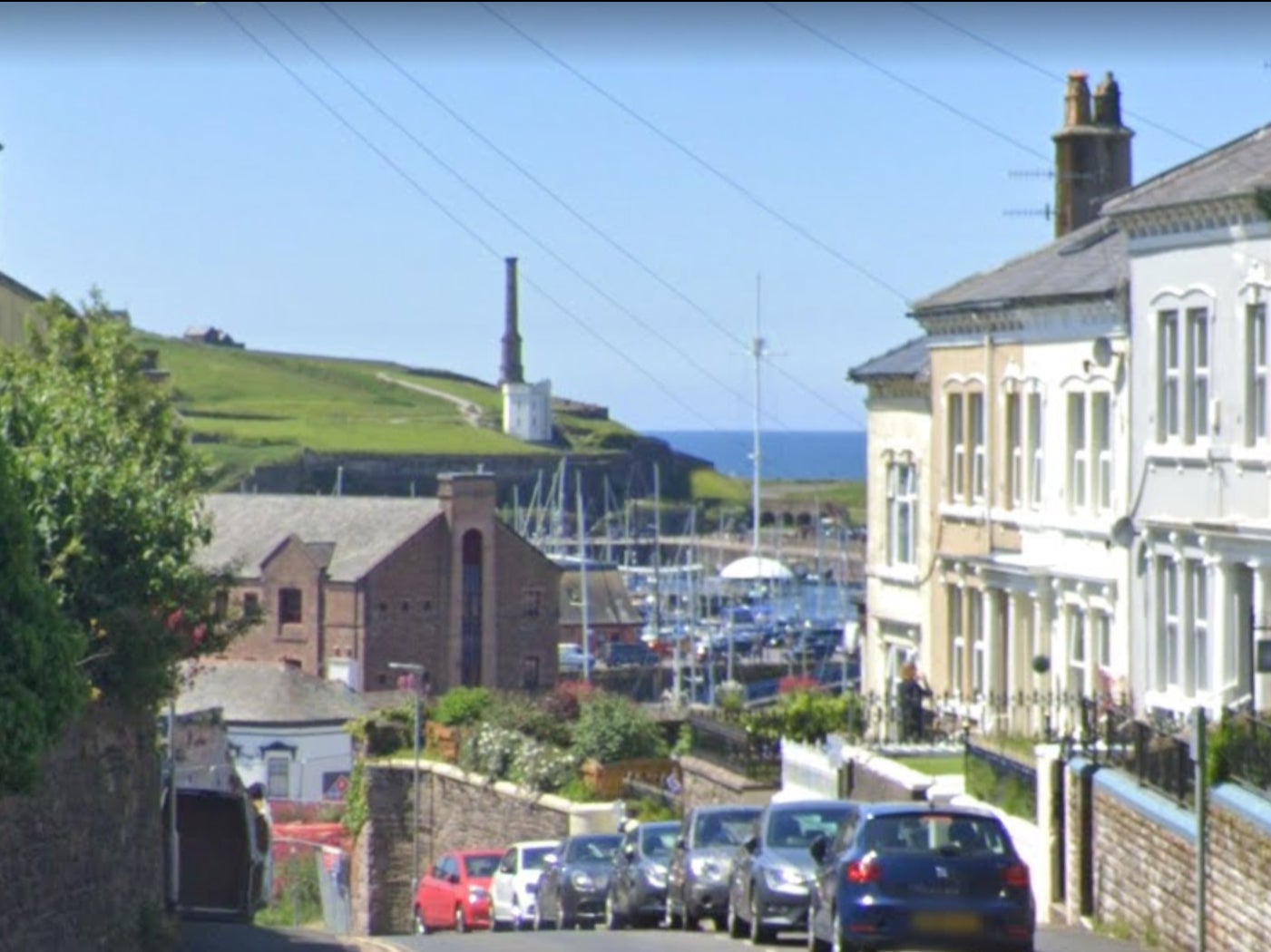 A view of part of Wellington Row in Whitehaven, Cumbria