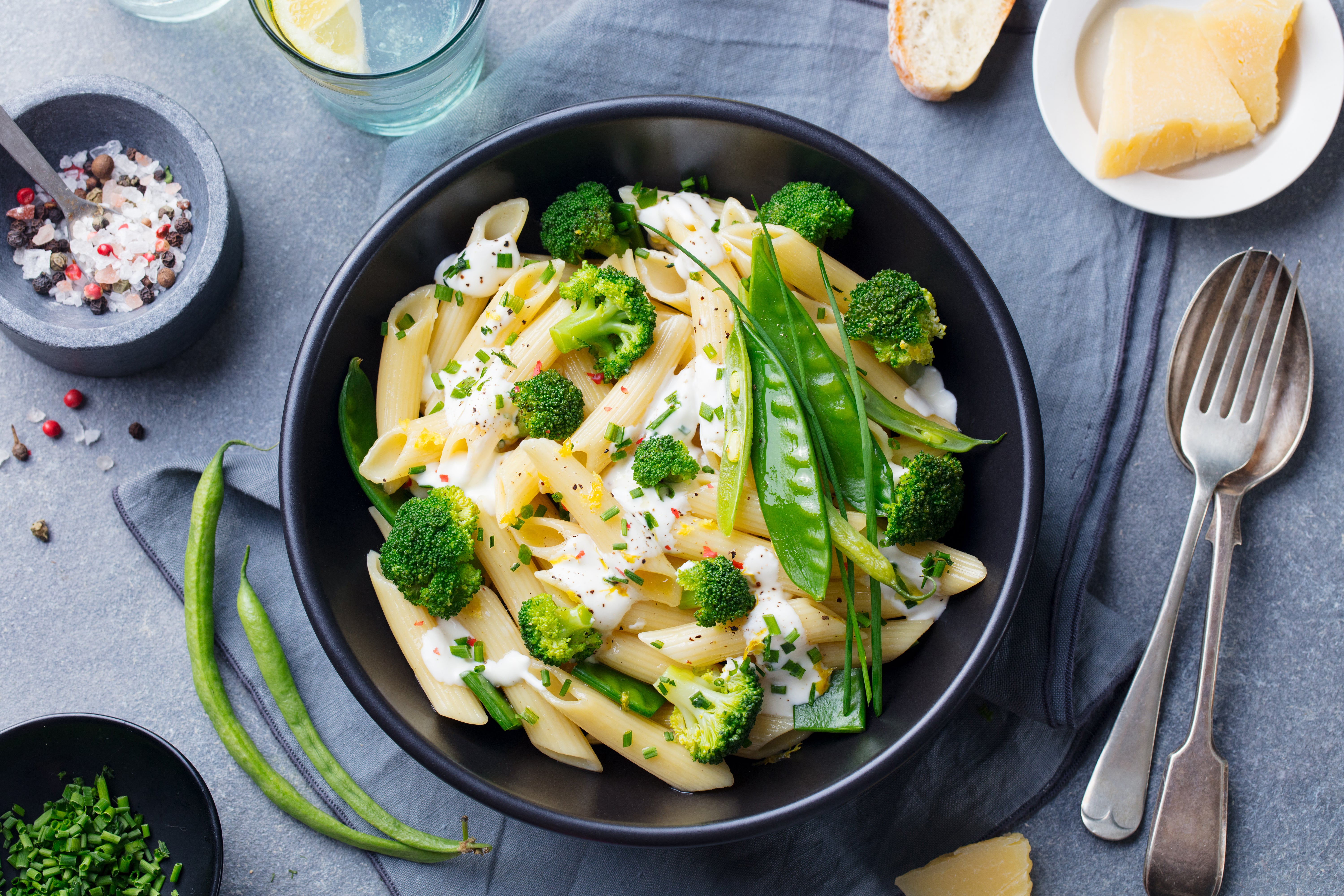 Veggies can add nutrients to your pasta.