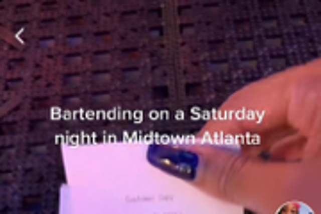<p>Atlanta bartender posts TikTok showing six receipts without tips left by customers</p>