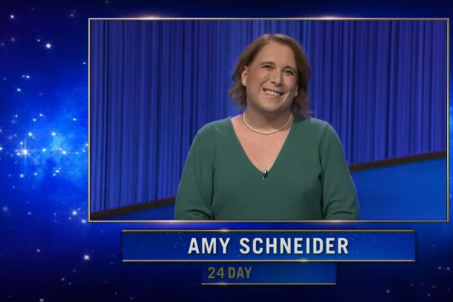<p>Amy Schneider has become the top-winning female contestant in ‘Jeopardy!’ history, and the show’s fourth-highest winner of any gender</p>