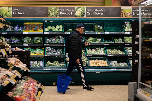 Supermarket sales in December hit near-record levels (Aaron Chown/PA)