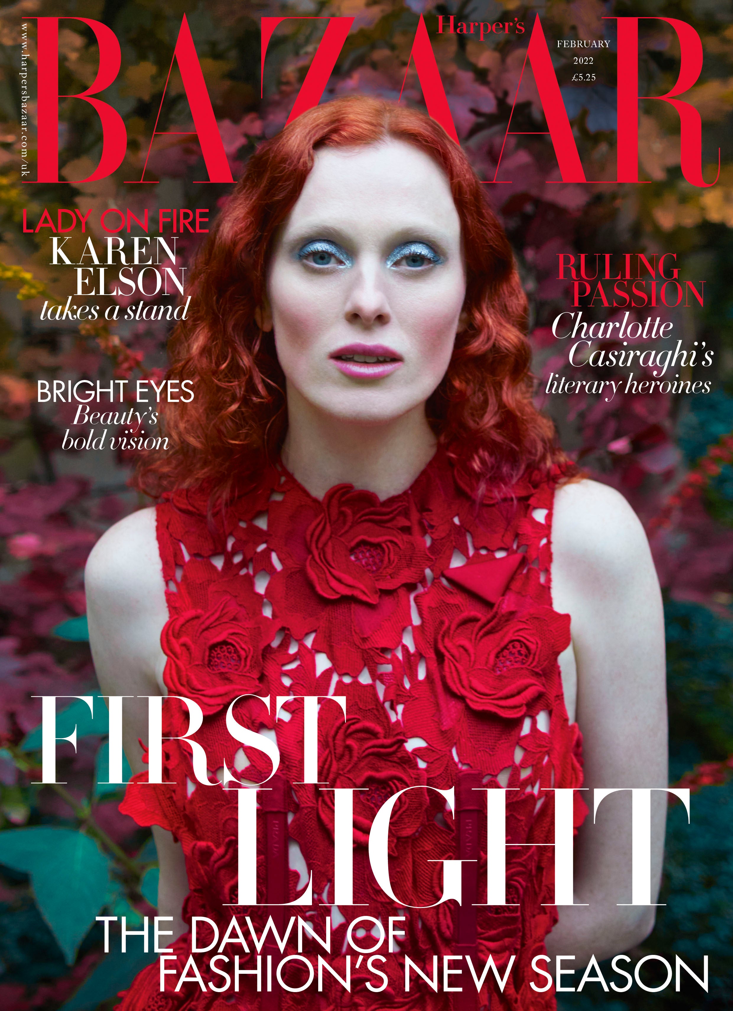 The cover of the February 2022 issue of Harper’s Bazaar UK