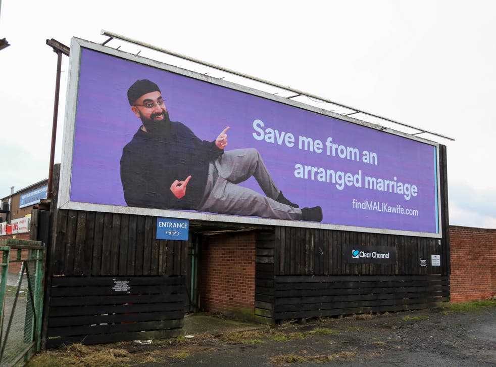 <p>Mohammad Malik’s billboard on Aldridge Road in Perry Barr, Birmingham</p>