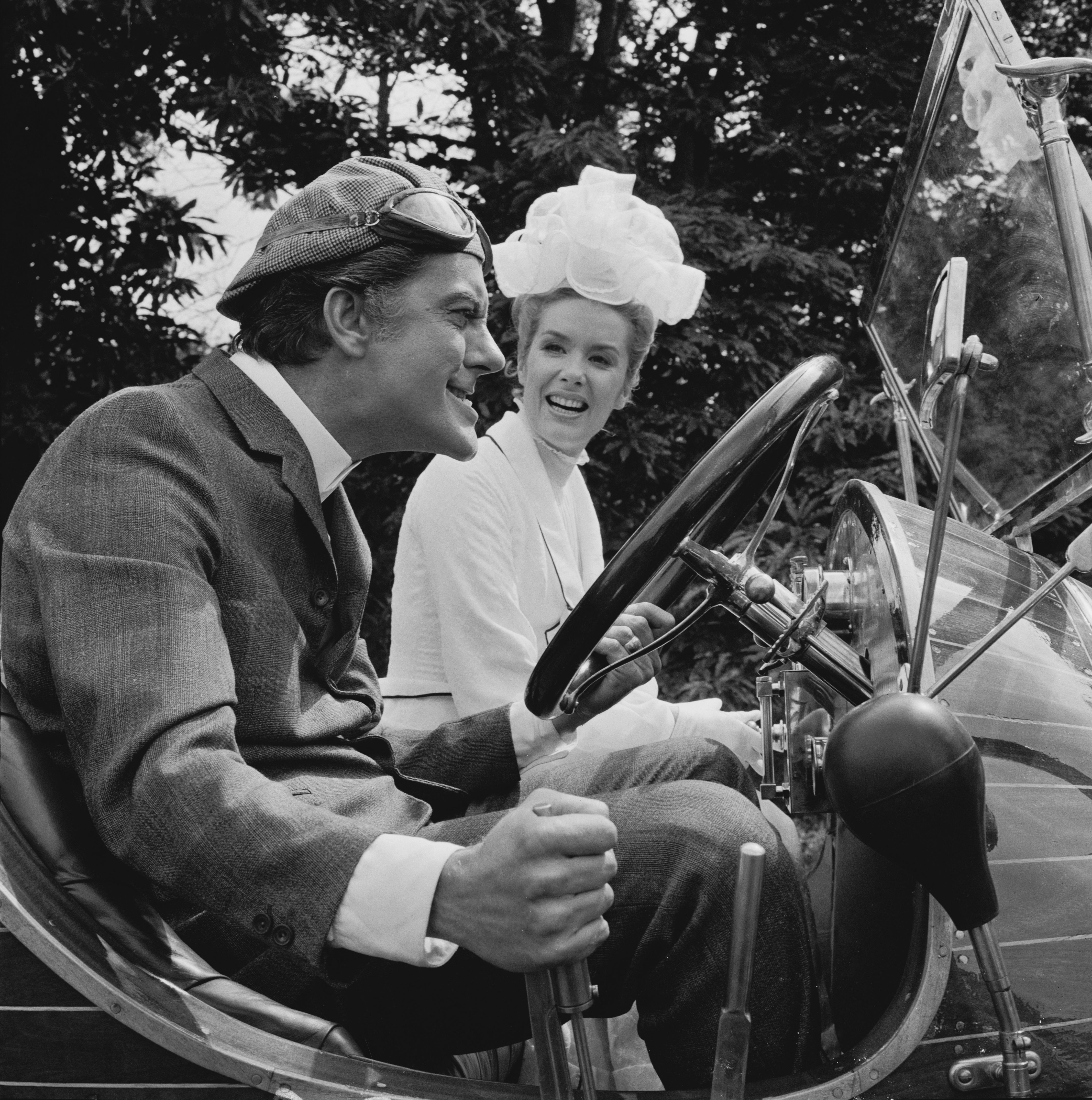 American actor Dick Van Dyke with Howes on the set of 'Chitty Chitty Bang Bang'