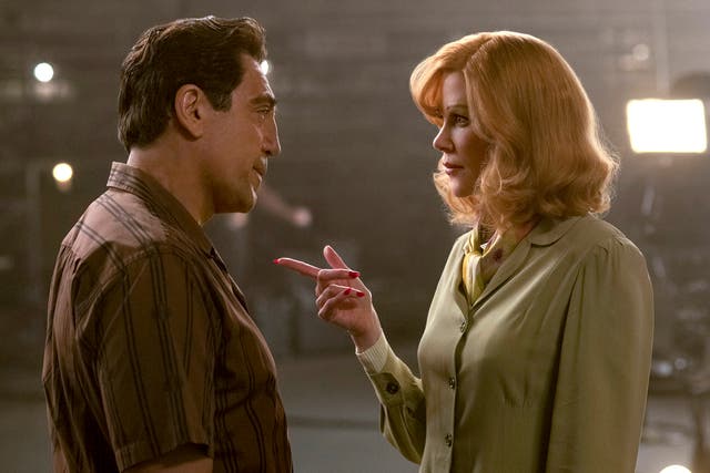 <p>Kidman as Lucille Ball and Javier Bardem as Desi Arnaz in a scene from ‘Being the Ricardos’ </p>