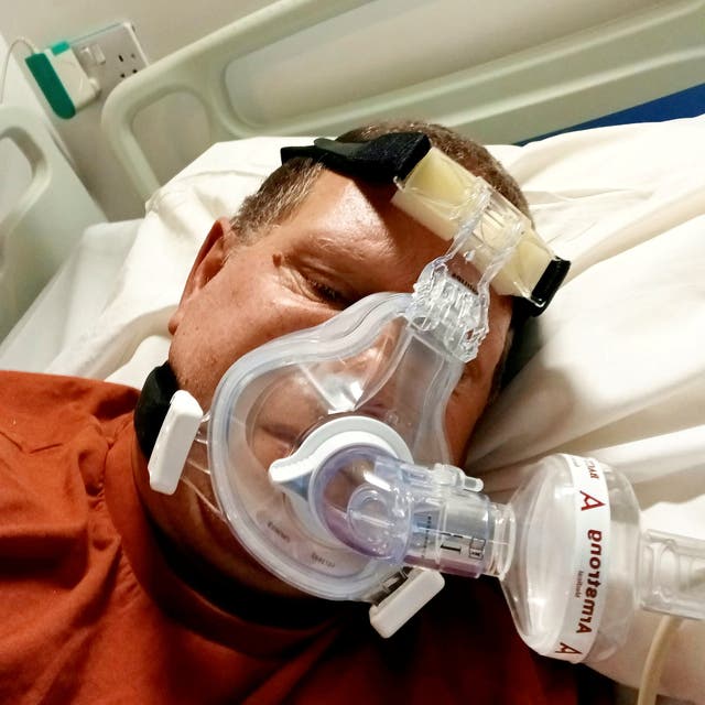 <p>The 52-year-old was so ill that his family were told that he had a 50/50 chance of surviving </p>