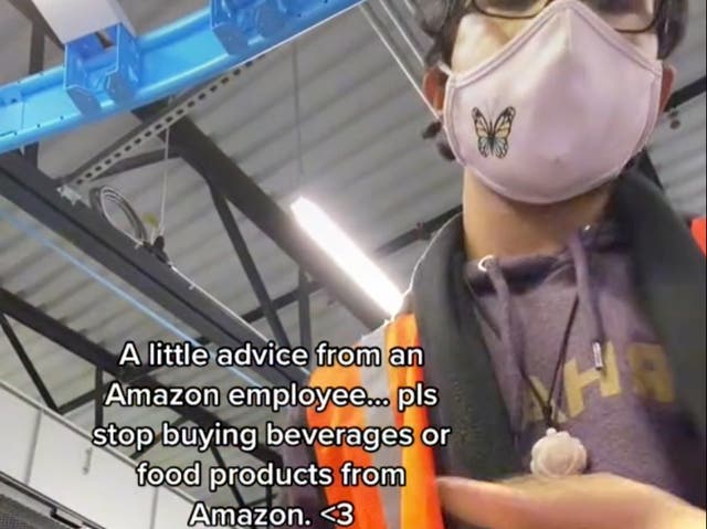 <p>A TikTok user that claims to be an Amazon employee sorts packages in a video asking consumers not to purchase their groceries from the retail giant. </p>