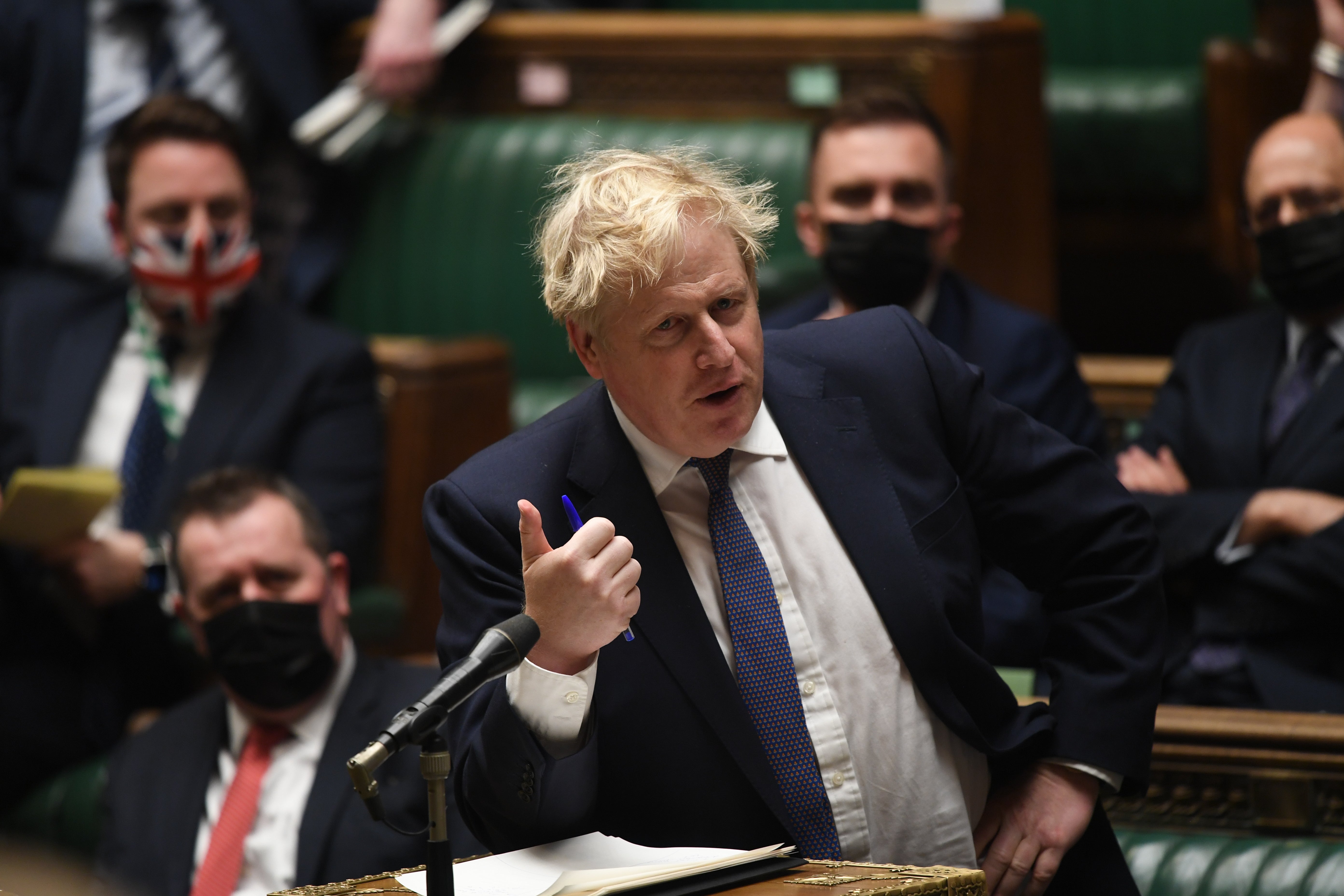 Boris Johnson said hospital admissions were ‘doubling around every nine days’ (UK Parliament/Jessica Taylor/PA)