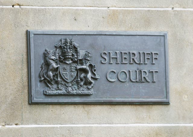 Hamilton Sheriff Court in Scotland (PA)