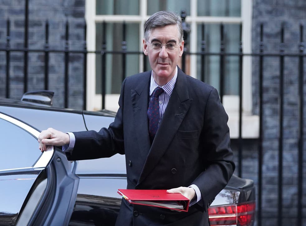 Leader of the House of Commons Jacob Rees-Mogg arrives in Downing Street, London. (Stefan Rousseau/PA)