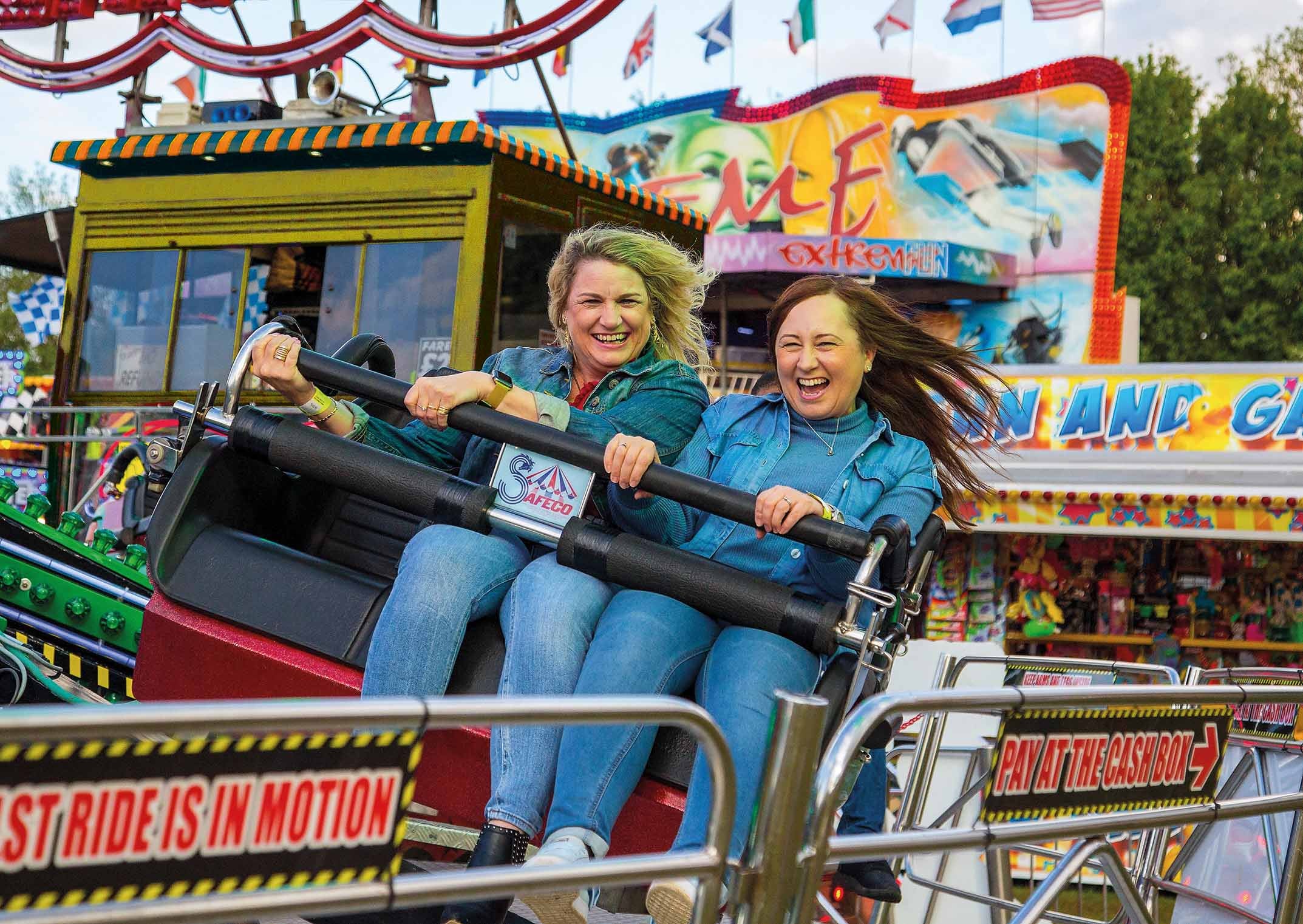 Reunited for the 2021 photograph at the Peterborough Fair in Bretton Park