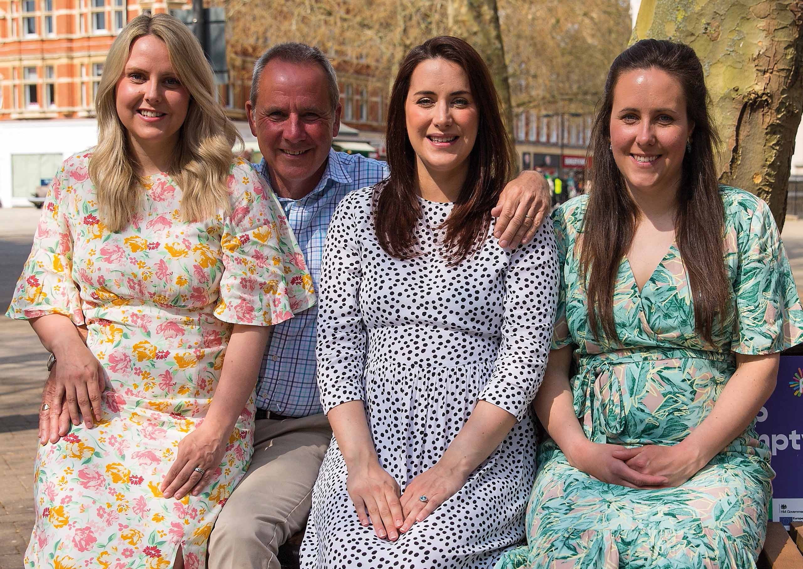 Dr Scott with all three grown-up daughters Bethany, Abigail and Emma in 2021