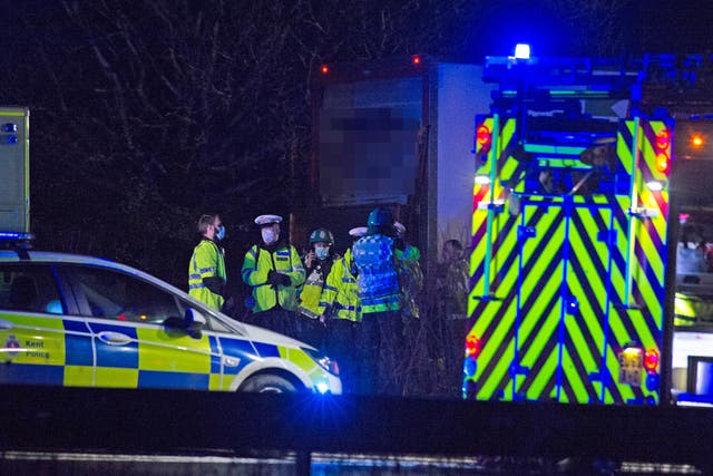 <p>A paramedic has died after a crash between an ambulance and a cement lorry on the A21 near Tonbridge, Kent  </p>