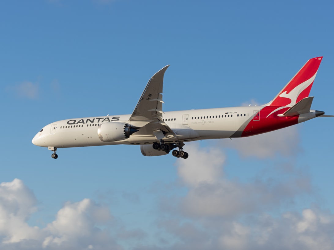 Dream flight: Qantas Boeing 787 Dreamliner of the type currently flying from Darwin to London Heathrow