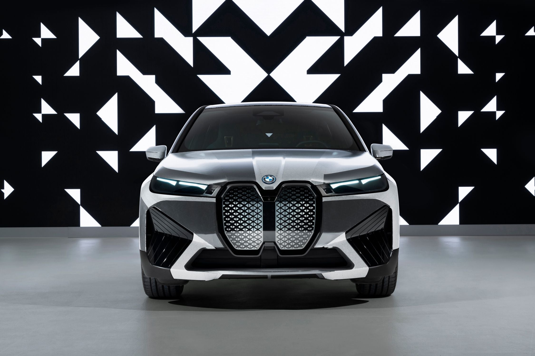 The concept car uses E Ink technology to enable it to change between black and white. (BMW)