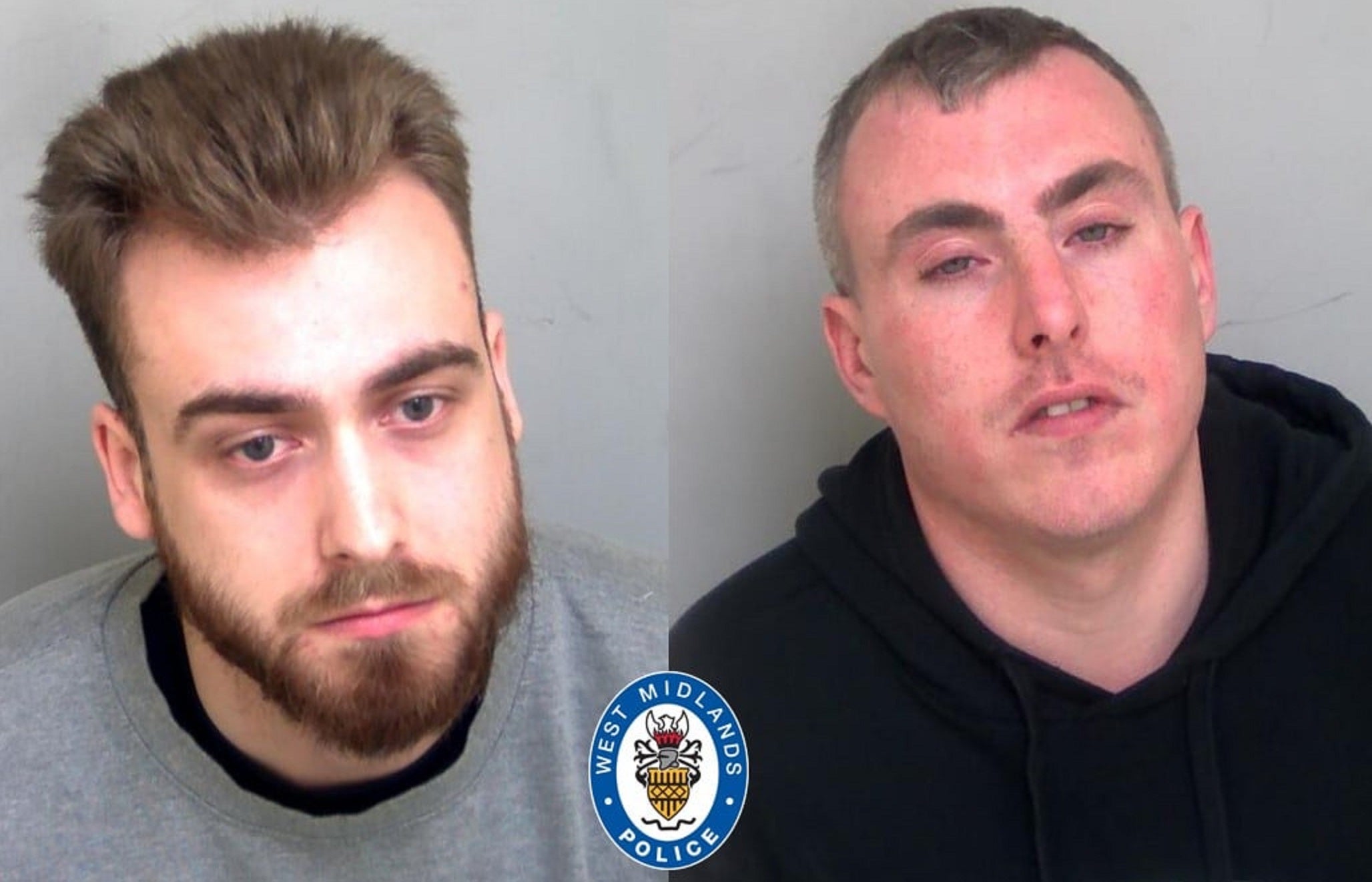 (Left to right) Paul Biggs, driving the car, and Dale Sharpen, who was the passenger, have both been jailed after admitting Liam Mooney’s manslaughter. (West Midlands Police/PA)