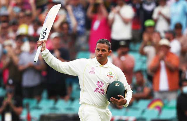 Usman Khawaja kept Australia on top against England (Jason O’Brien/PA)