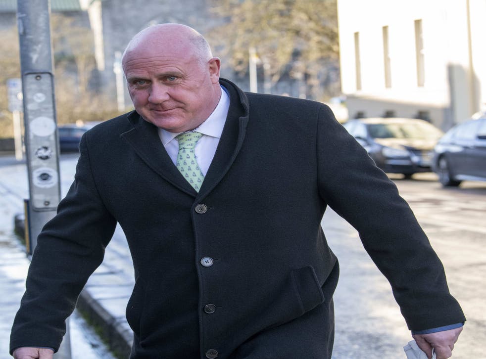 Galway East Independent TD Noel Grealish, 55, leaves Galway District Court after attending a hearing where he was one of four people accused to have breached Covid restrictions by organising a golf society dinner (Andrew Downes/PA)