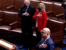 Liz Cheney and father Dick stand as only two Republicans joining House Democrats for January 6 memorial