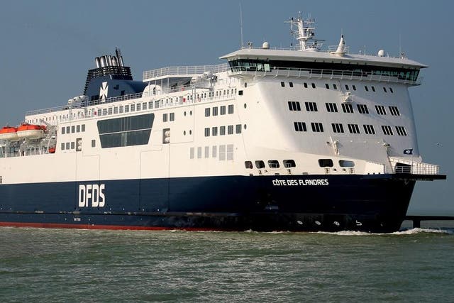 <p>First in: Côte Des Flandres, a DFDS ferry from Calais, arrived in Dover at 4.04am</p>