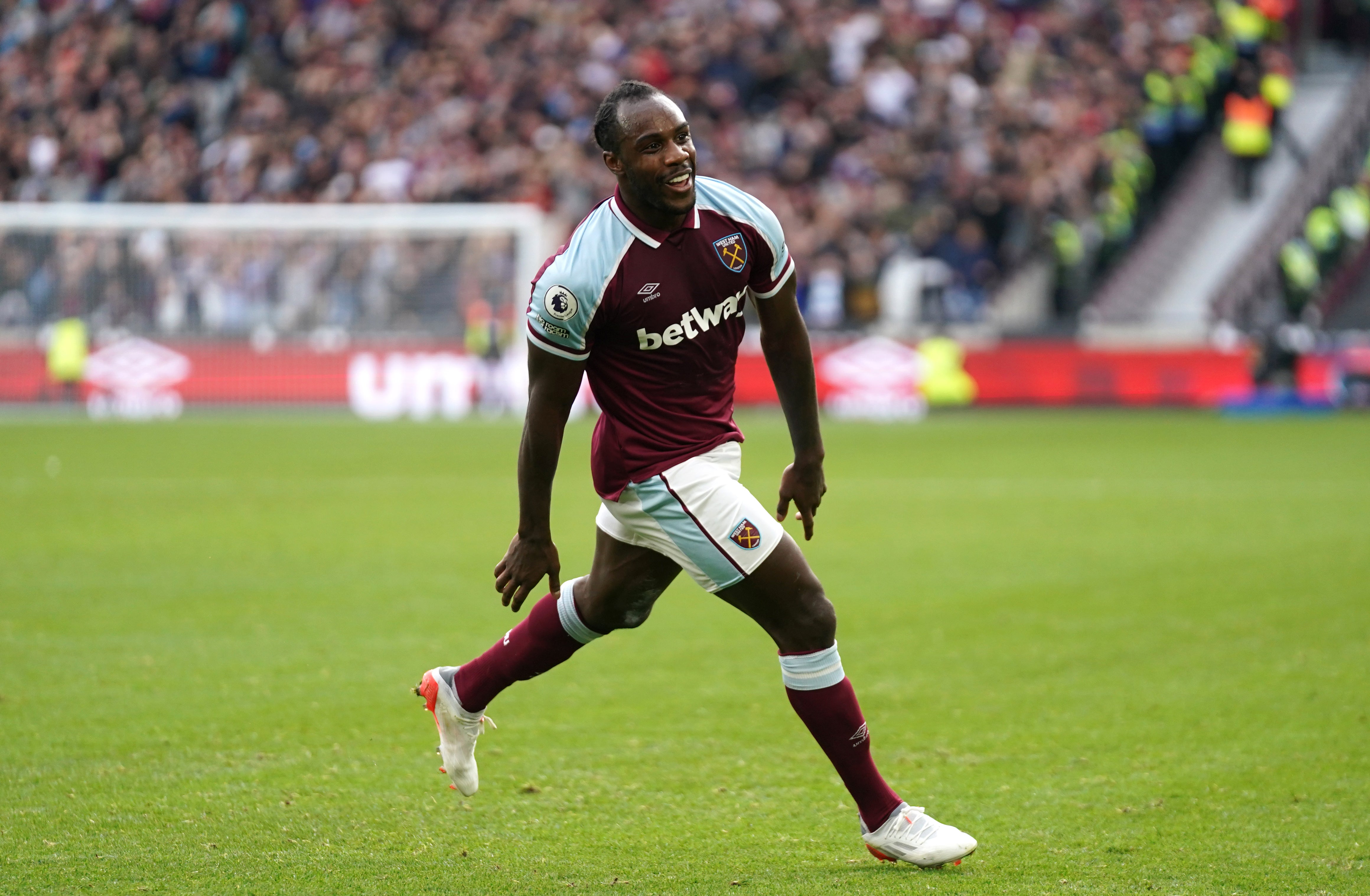 Michail Antonio has signed a new contract at West Ham (Tim Goode/PA)
