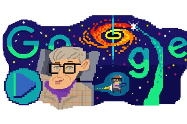The Stephen Hawking Doodle will appear on Google’s home page (Google)