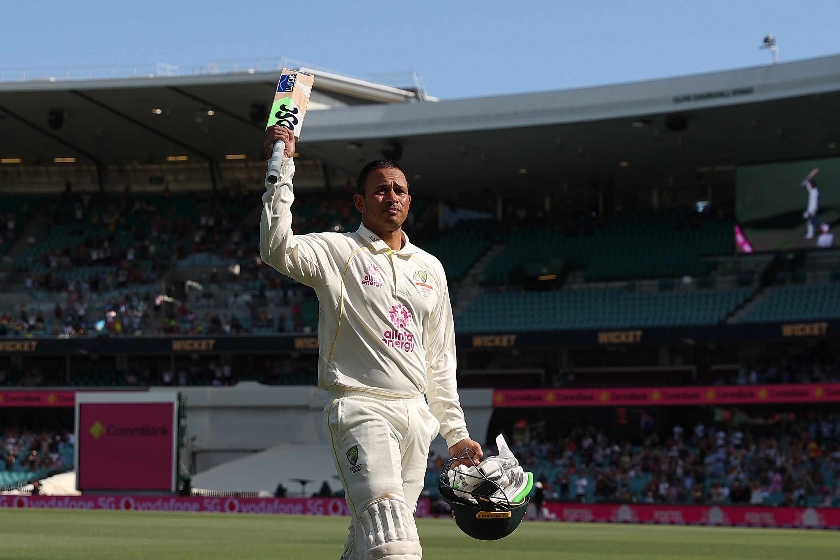 Usman Khawaja hit a century in the fourth Ashes Test