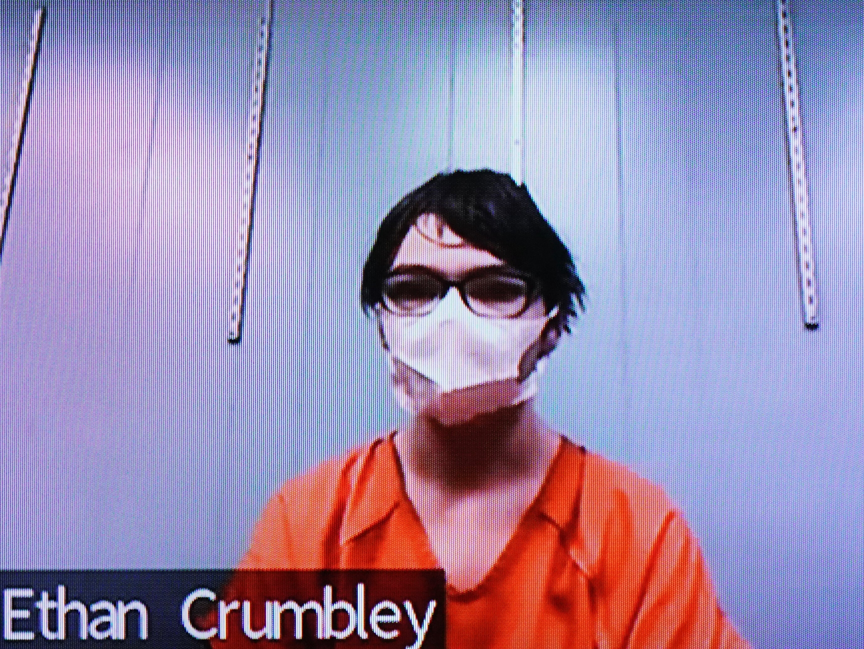 Ethan Crumbley, 15, appeared virtually in court on Friday