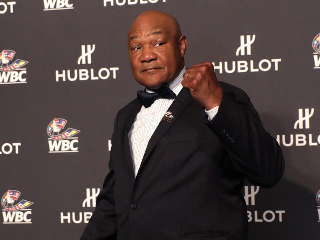 <p>File: George Foreman at the Encore Hotel on 3 May 2019 in Las Vegas, Nevada</p>