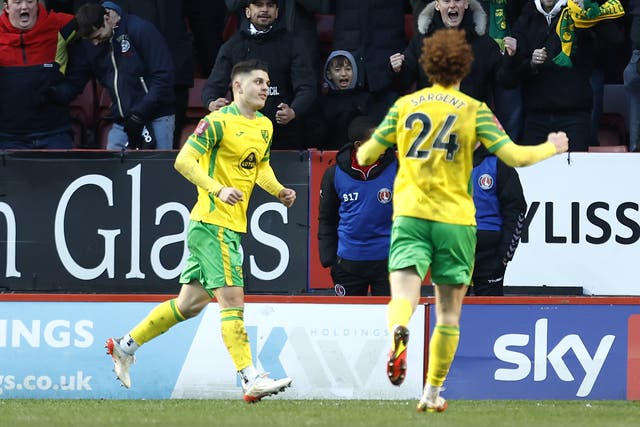 Milot Rashica’s late winner secured Norwich’s place in the FA Cup fourth round (Steven Paston/PA)