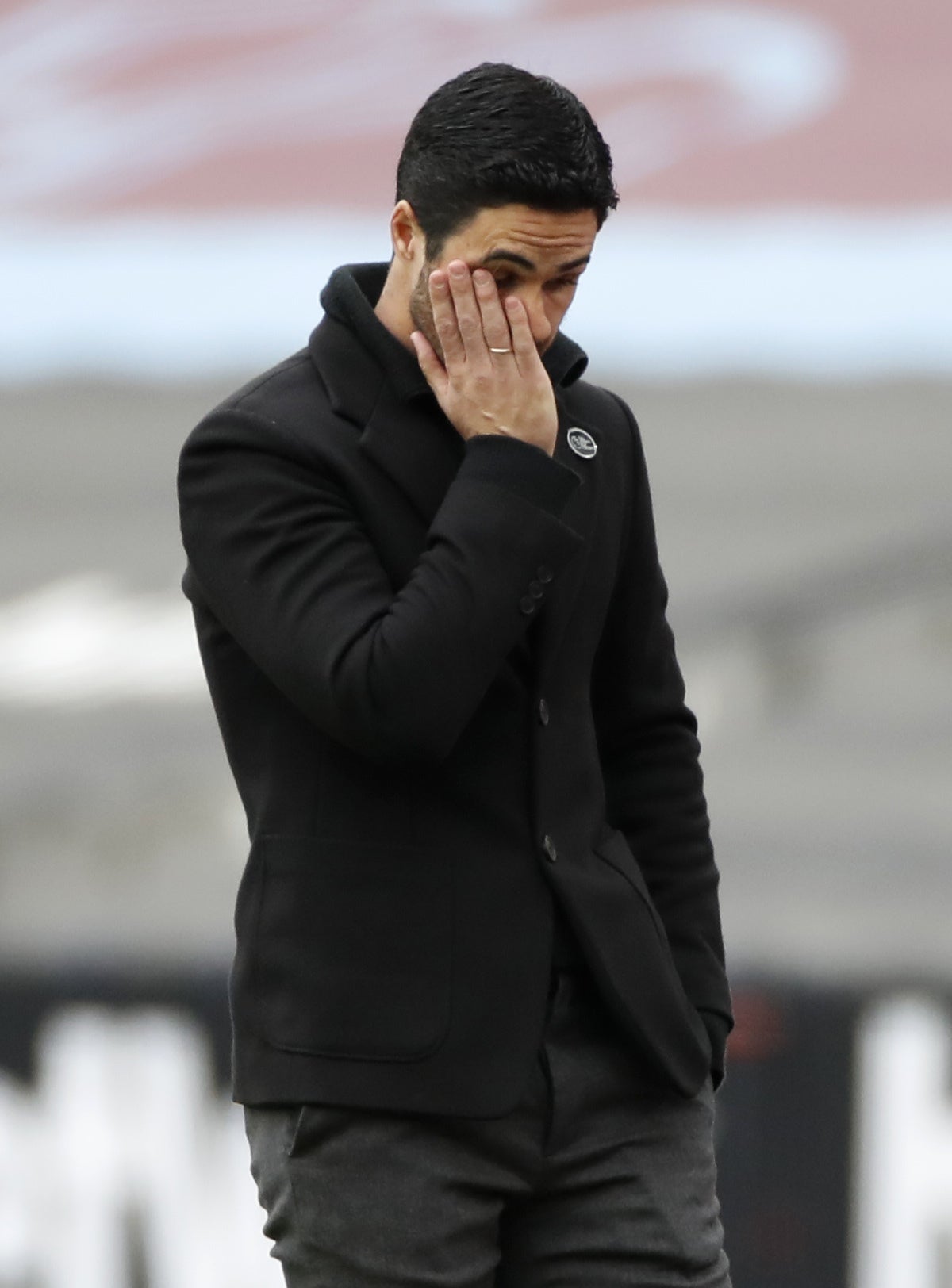 Arsenal manager Mikel Arteta saw his team dumped out of the cup (Paul Childs/PA)