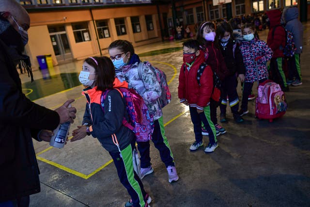 Virus Outbreak Spain Schools