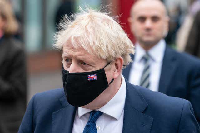 Prime Minister Boris Johnson in Uxbridge, west London (Dominic Lipinski/PA)