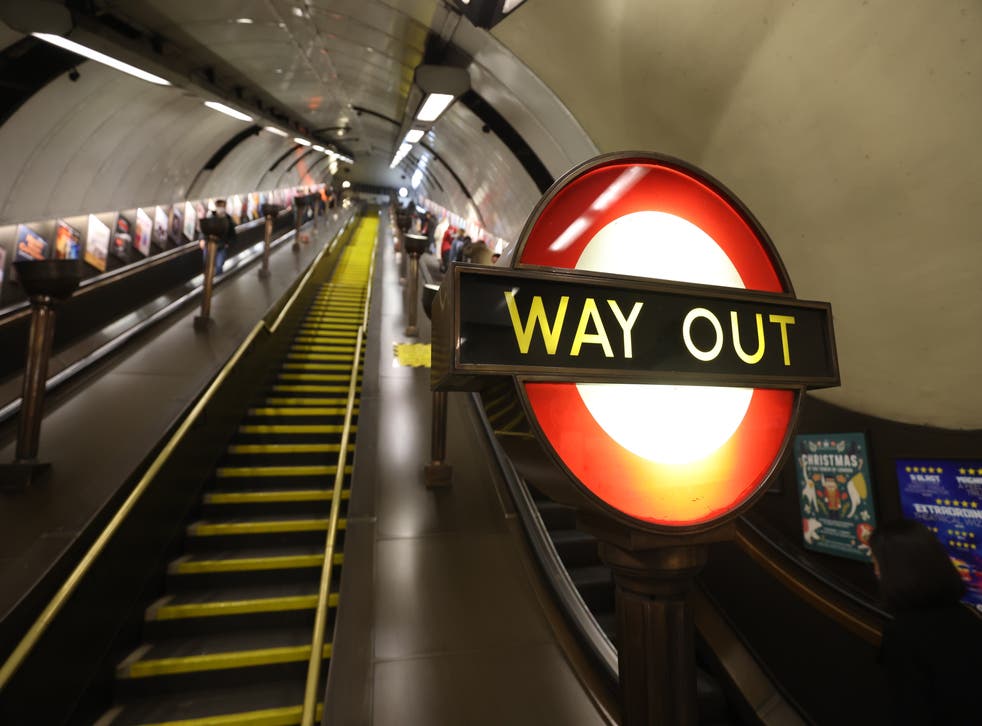 Passengers traveling on the London Underground (James Manning/PA)