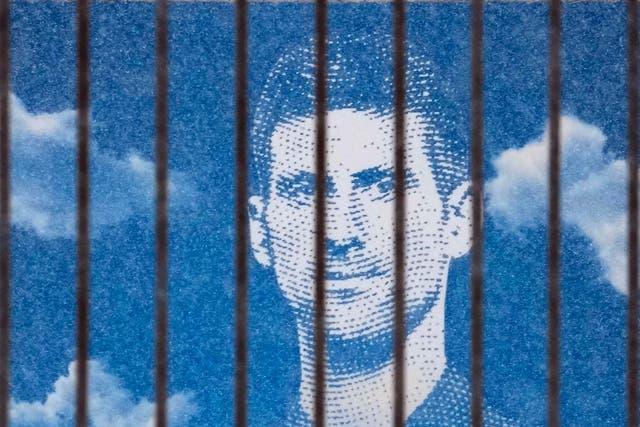 <p>A billboard depicting Serbian tennis player Novak Djokovic on a building in Belgrade, Serbia, 10 Jan 2022</p>