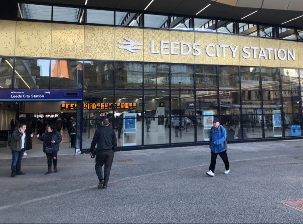 <p>Building back better: the glazed façade of Leeds station, part of the £161m upgrade</p>