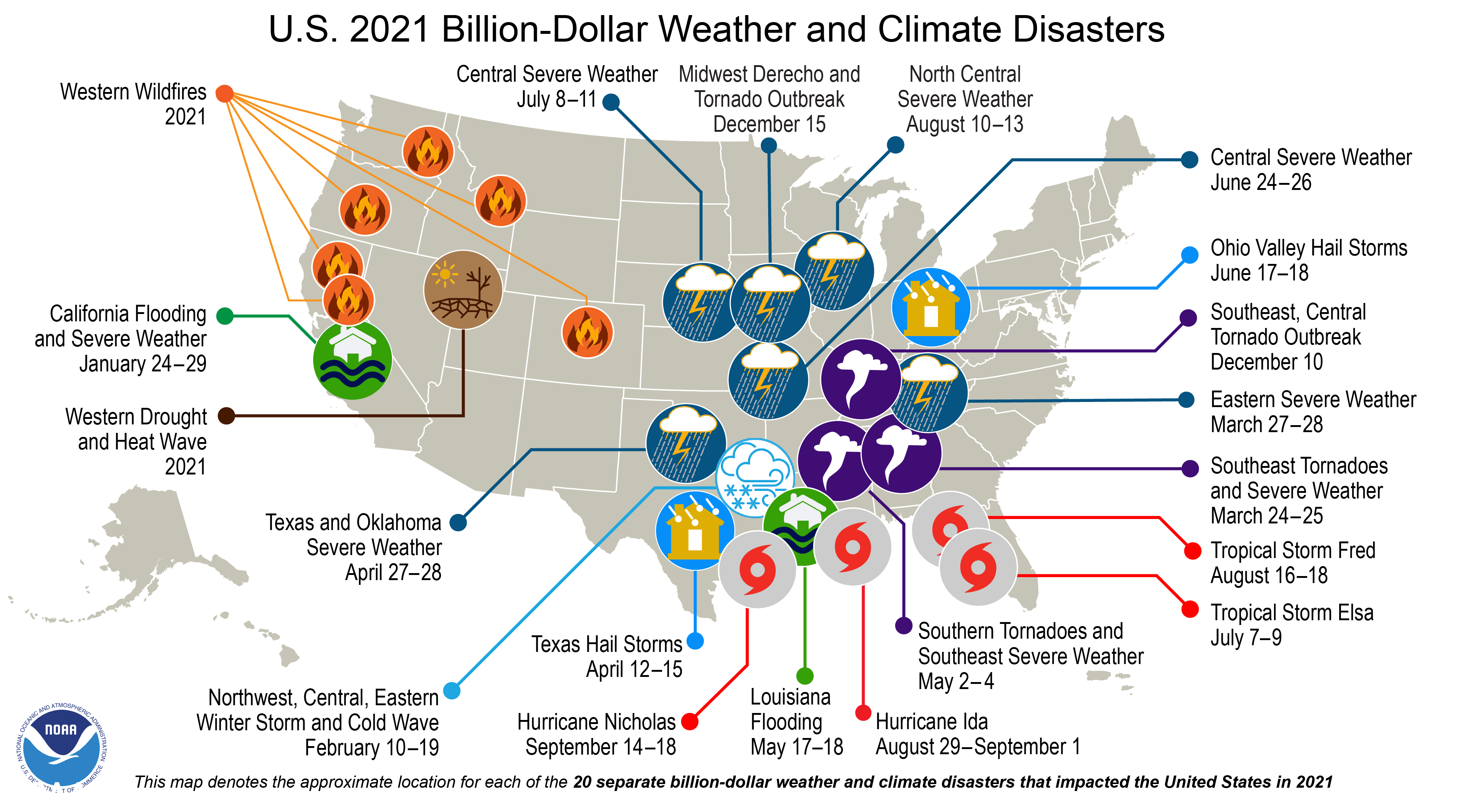 America’s billion-dollar climate disasters of 2021